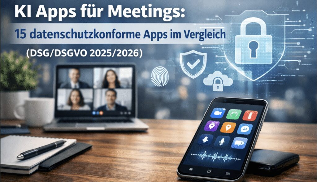 KI Apps für Meetings: 15 datenschutzkonforme Apps im Vergleich (DSG/DSGVO 2025/2026) 8 KI Transkribtion für Meetings